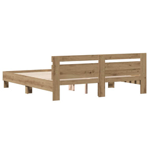 Σκελετός Κρεβατιού με κεφαλάρι Artisan Oak 203 x 185 x 70 εκ - Pakobazaar