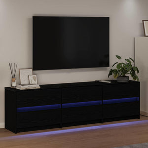 Μονάδες TV 180 x 34 x 50 εκ Μαύρη Οξυά Επεξεργασμένο Ξύλο