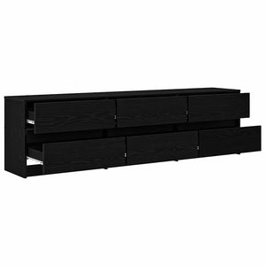 Μονάδες TV 180 x 34 x 50 εκ Μαύρη Οξυά Επεξεργασμένο Ξύλο