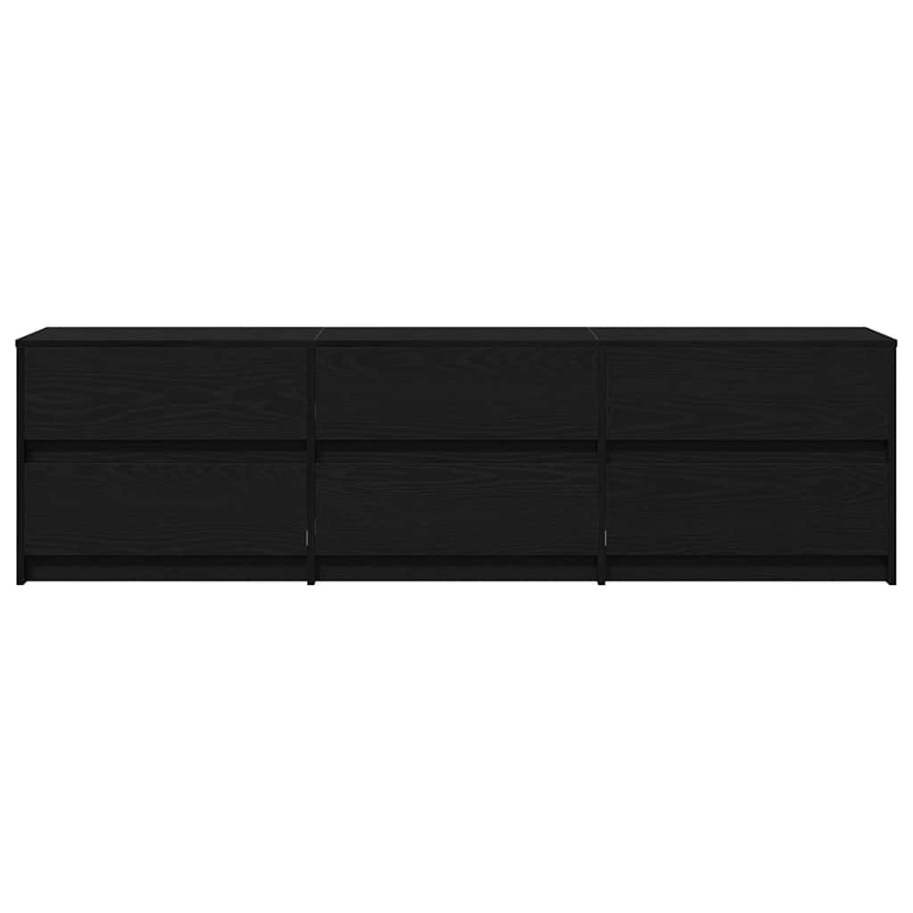 Μονάδες TV 180 x 34 x 50 εκ Μαύρη Οξυά Επεξεργασμένο ξύλο