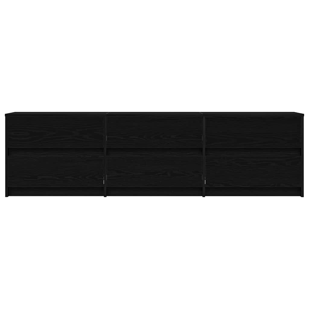 Μονάδες TV 180 x 34 x 50 εκ Μαύρη Οξυά Επεξεργασμένο ξύλο
