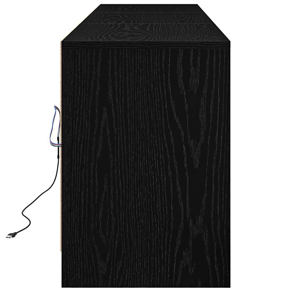 Μονάδες TV 180 x 34 x 50 εκ Μαύρη Οξυά Επεξεργασμένο ξύλο