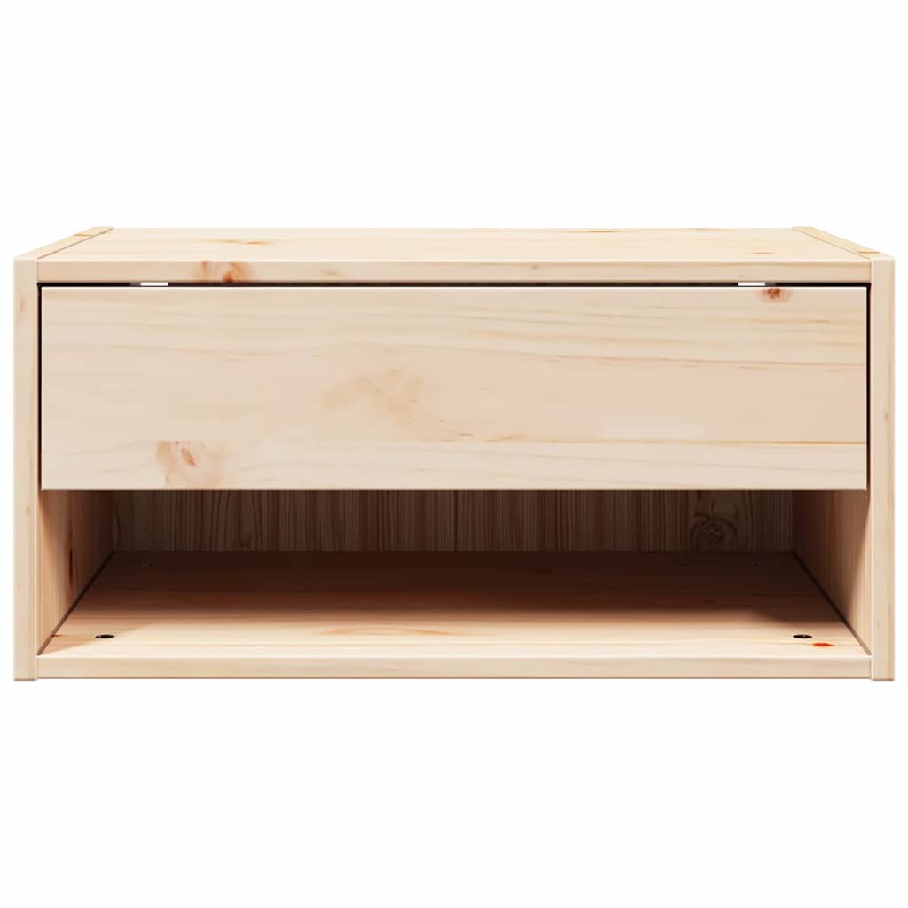 Κομοδίνο Καφέ 50 x 32,5 x 24 εκ Μασίφ ξύλο πεύκου