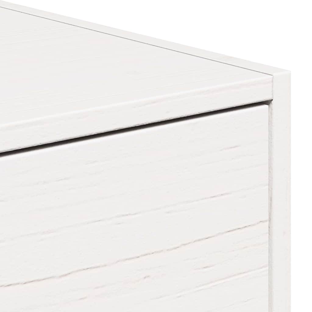 Κομοδίνο 2 pcs Λευκό 50 x 32,5 x 24 εκ Μασίφ ξύλο πεύκου - Pakobazaar