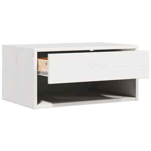 Κομοδίνο 2 pcs Λευκό 50 x 32,5 x 24 εκ Μασίφ ξύλο πεύκου - Pakobazaar