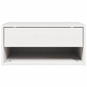 Κομοδίνο 2 pcs Λευκό 50 x 32,5 x 24 εκ Μασίφ ξύλο πεύκου - Pakobazaar