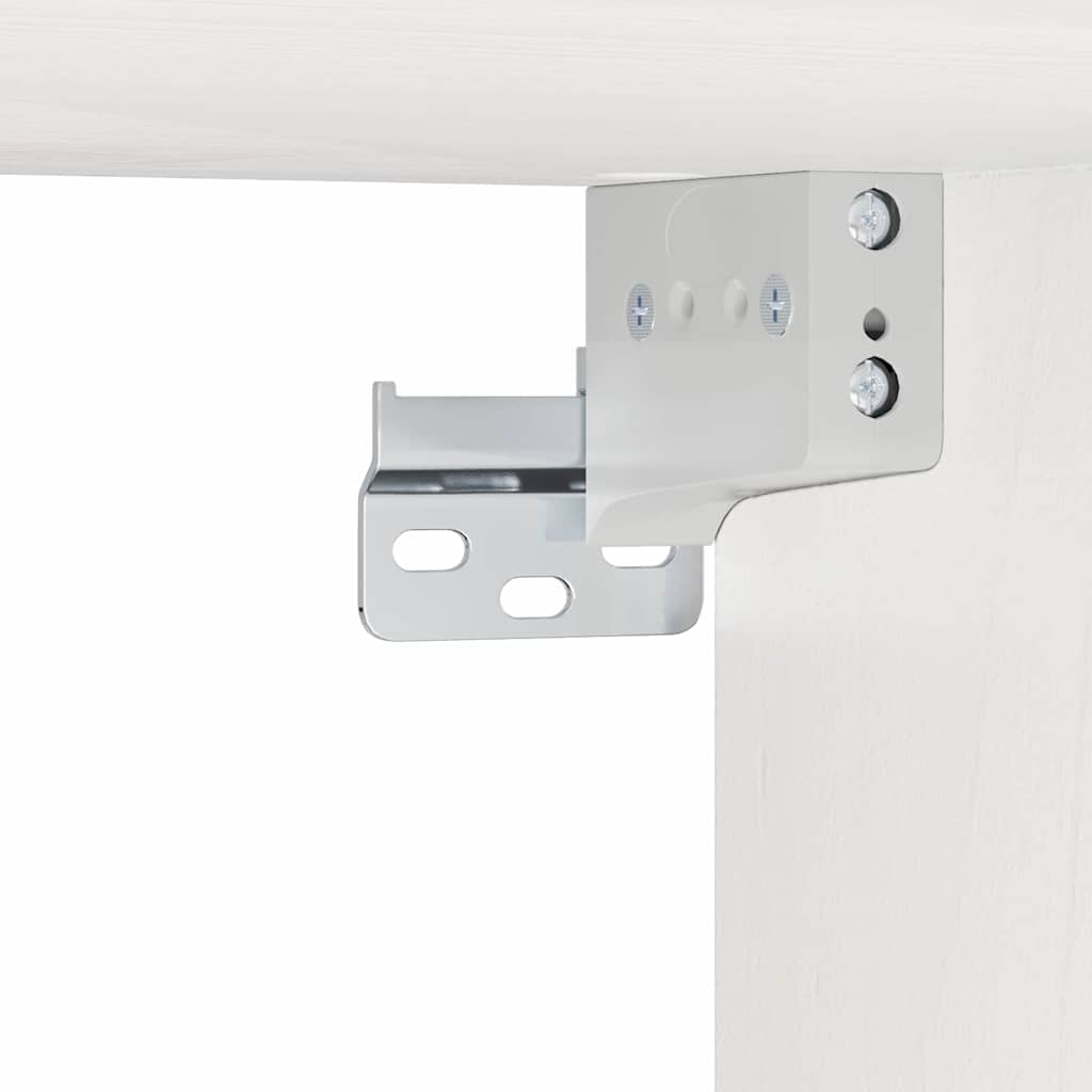 Κομοδίνο 2 pcs Λευκό 37 x 35 x 18,5 εκ Μασίφ ξύλο πεύκου