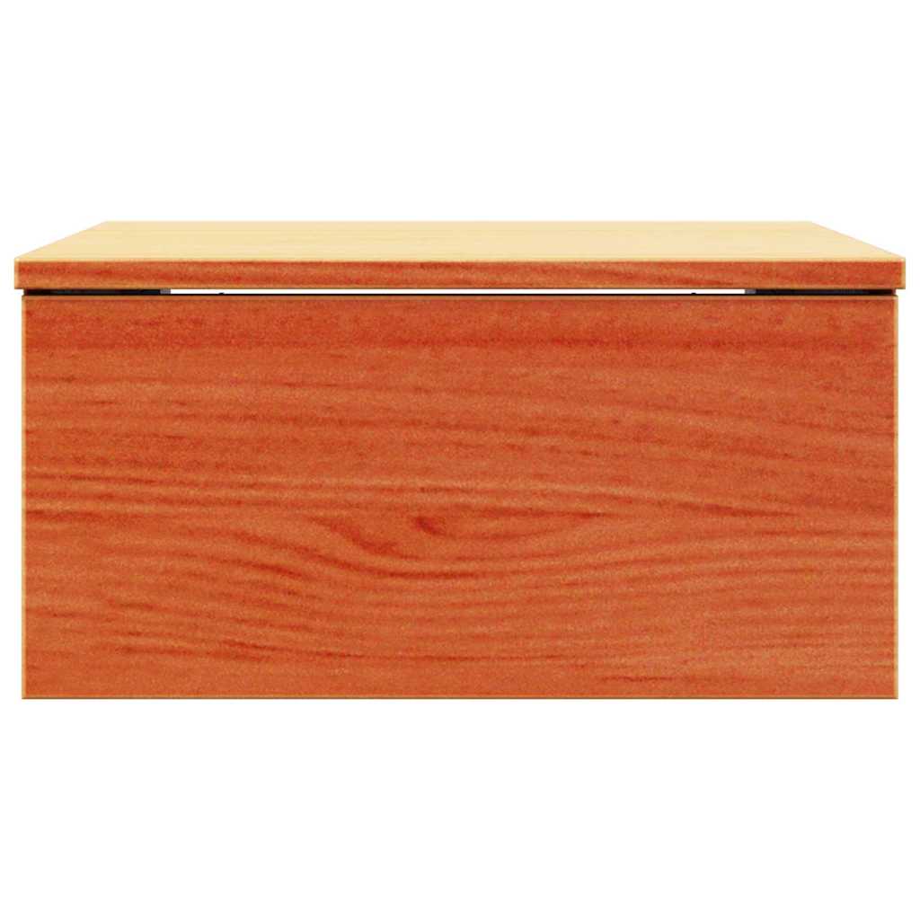 Κομοδίνο 2 pcs Κερωτό καφέ 37 x 35 x 18,5 εκ Μασίφ ξύλο πεύκου