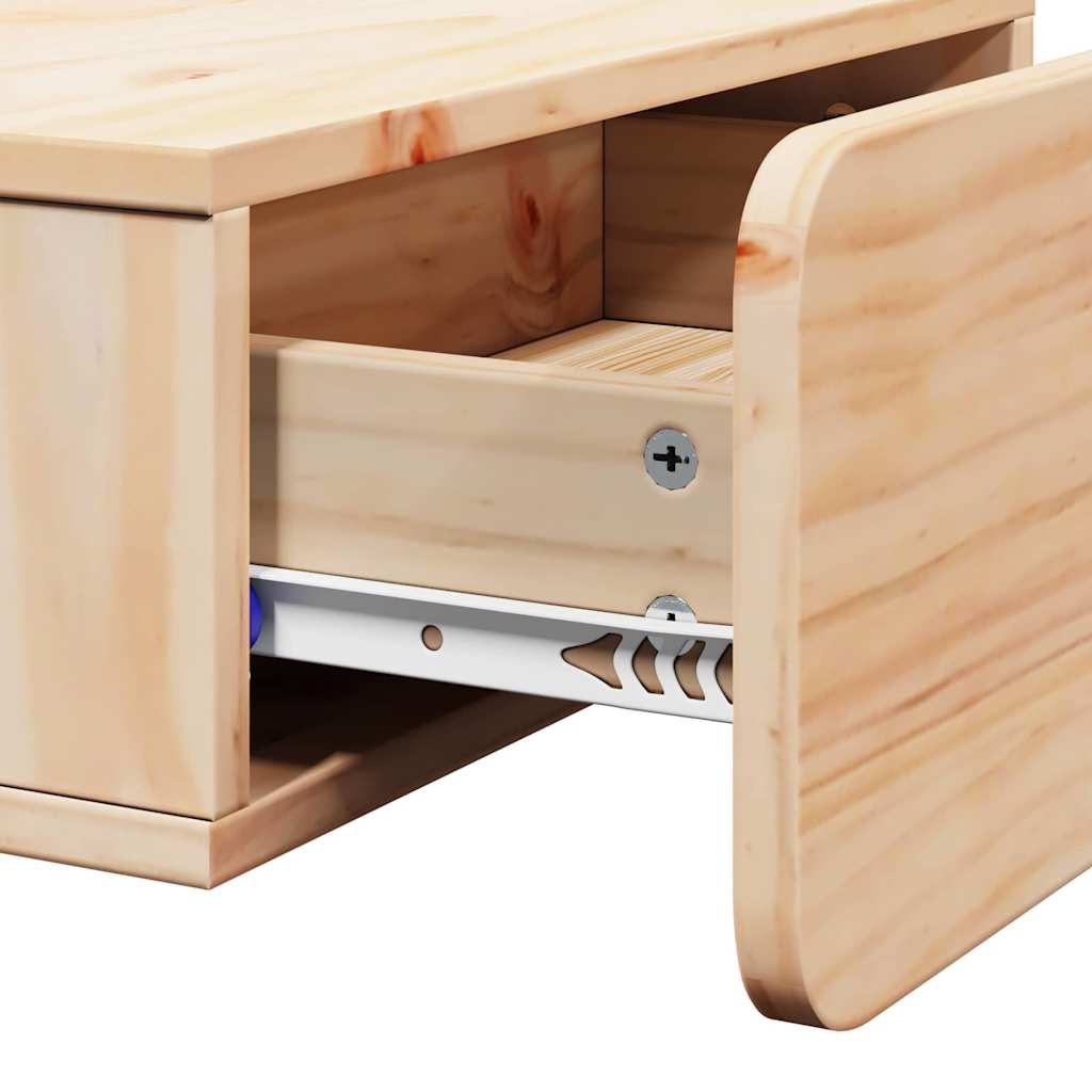 Κομοδίνο 2 pcs Καφέ 44 x 32,5 x 40 εκ. Μασίφ ξύλο πεύκου - Pakobazaar