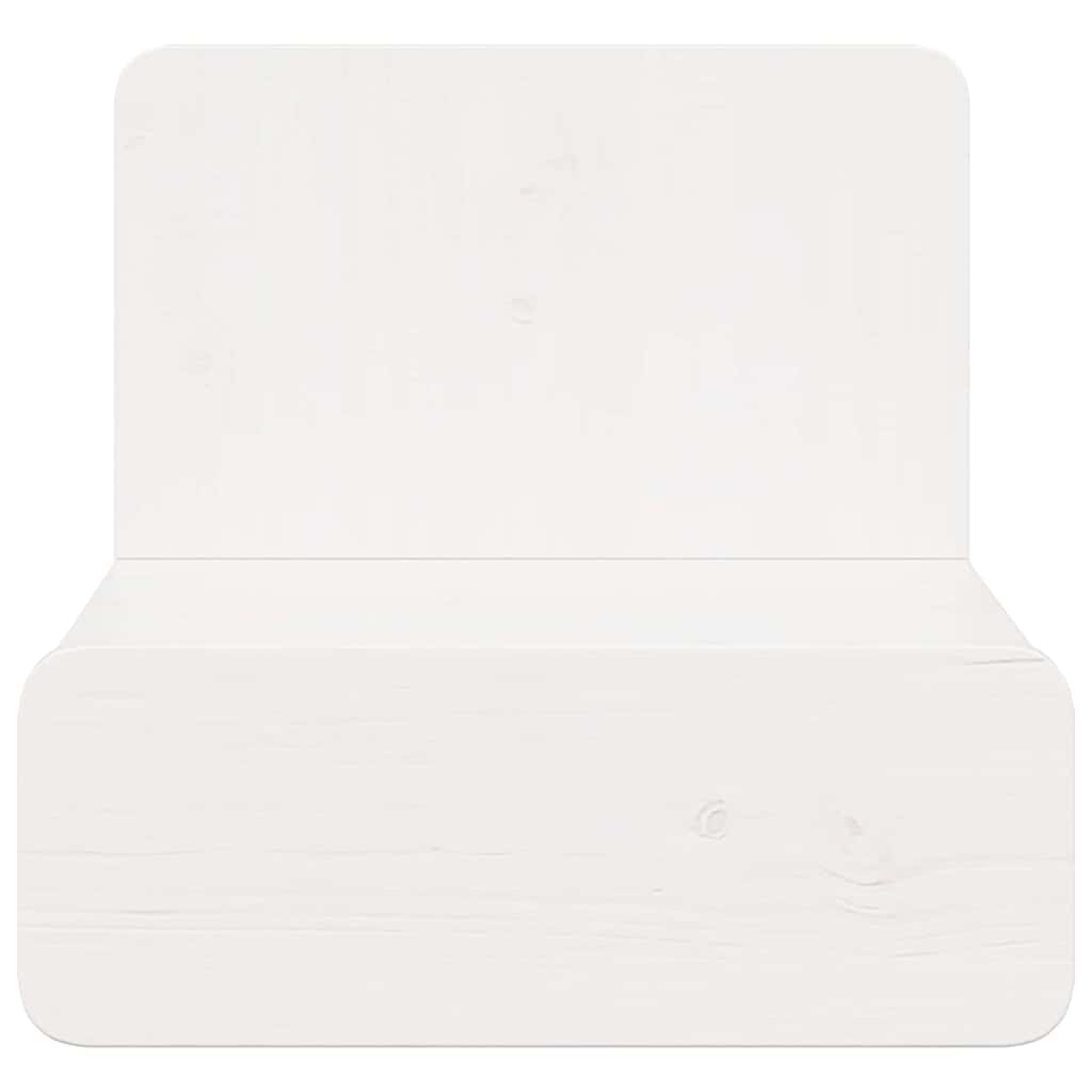 Κομοδίνο με συρτάρι Λευκό 44 x 32,5 x 40 εκ. Μασίφ ξύλο πεύκου