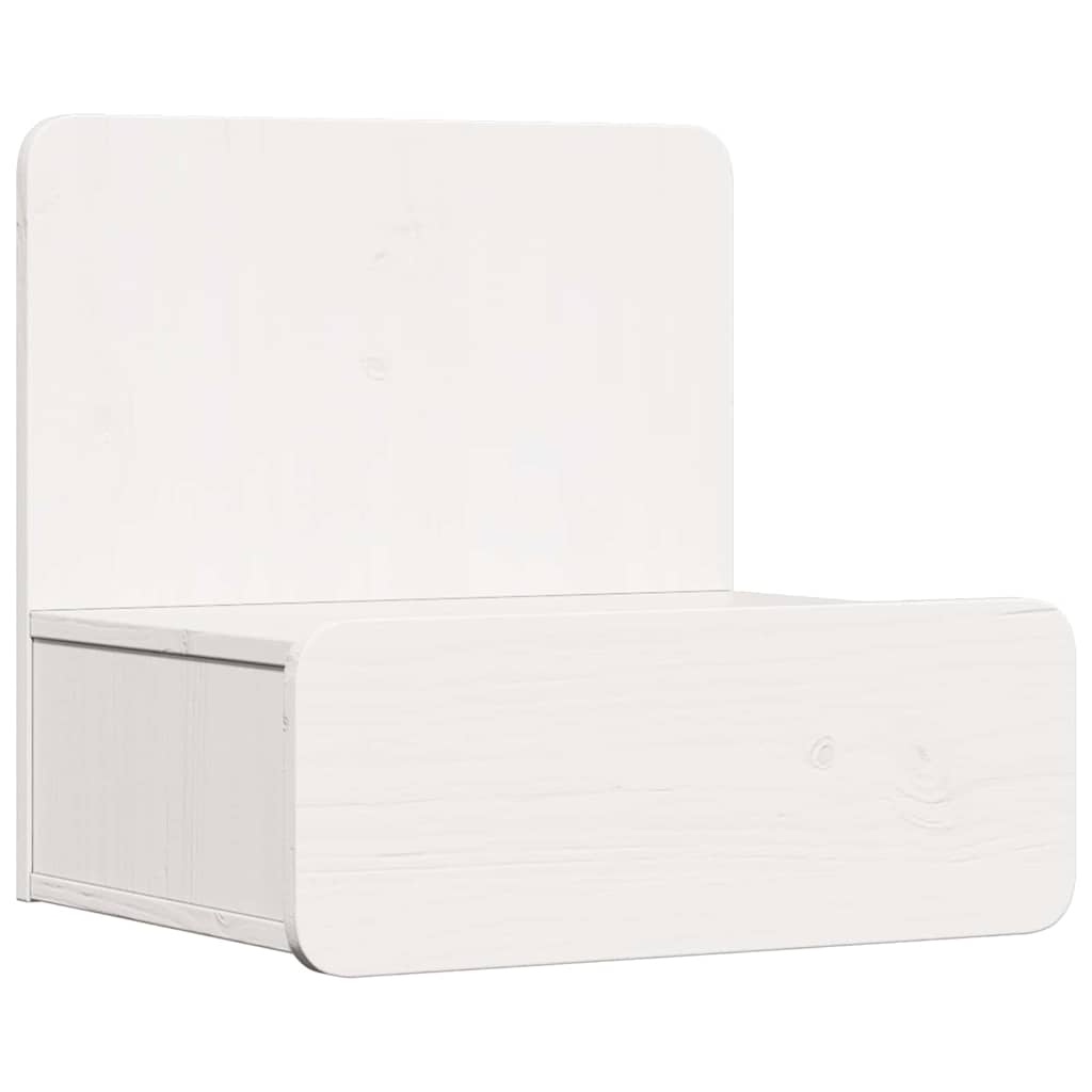 Κομοδίνο 2 pcs Λευκό 44 x 32,5 x 40 εκ. Μασίφ ξύλο πεύκου