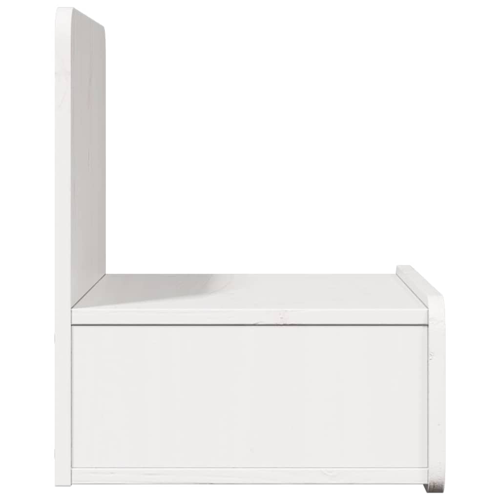Κομοδίνο 2 pcs Λευκό 44 x 32,5 x 40 εκ. Μασίφ ξύλο πεύκου