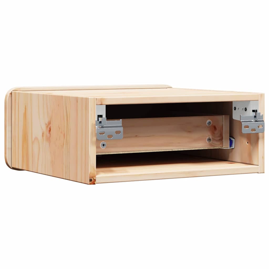 Κομοδίνο 2 τμχ. Καφέ 39 x 34 x 16,5 εκ. Μασίφ ξύλο πεύκου