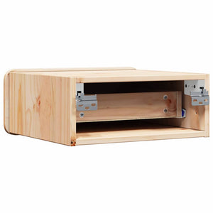 Κομοδίνο 2 τμχ. Καφέ 39 x 34 x 16,5 εκ. Μασίφ ξύλο πεύκου
