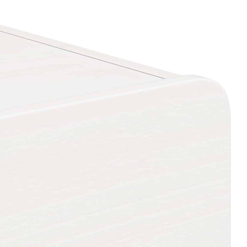 Κομοδίνο 2 pcs Λευκό 39 x 34 x 16,5 εκ. Μασίφ ξύλο πεύκου