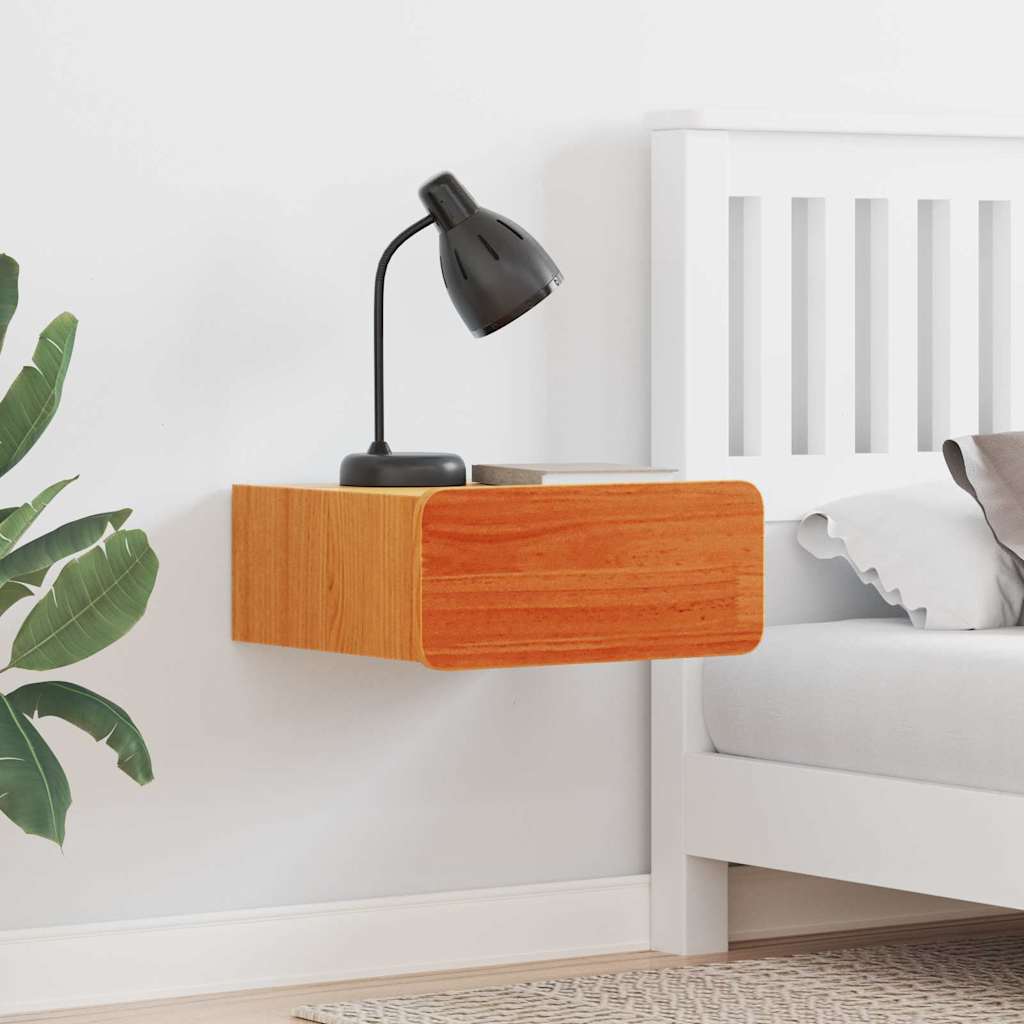 Κομοδίνο 2 pcs Κερωτό καφέ 39 x 34 x 16,5 εκ. Μασίφ ξύλο πεύκου
