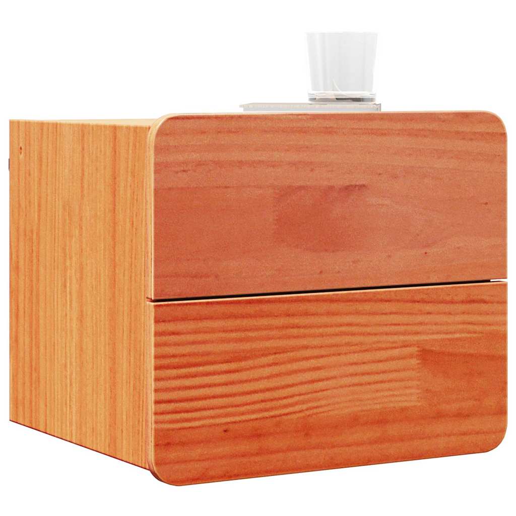 Κομοδίνο 2 pcs Καφέ 39 x 34 x 33 εκ. Μασίφ ξύλο πεύκου