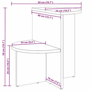 Τραπεζάκι σαλονιού Φυσικό 50 x 40 x 50 εκ Μασίφ ξύλο πεύκου - Pakobazaar
