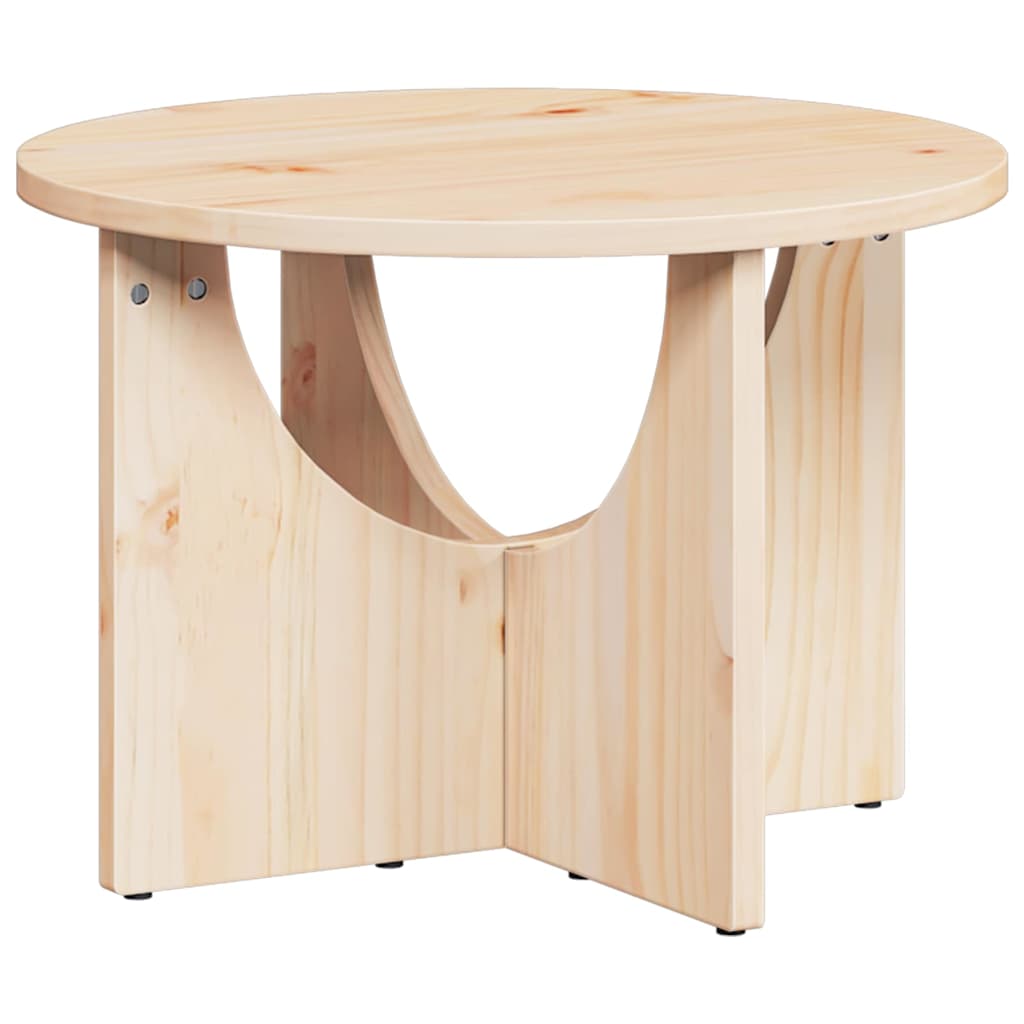 Τραπεζάκι σαλονιού Φυσικό 50 x 50 x 35 cm Μασίφ ξύλο πεύκου