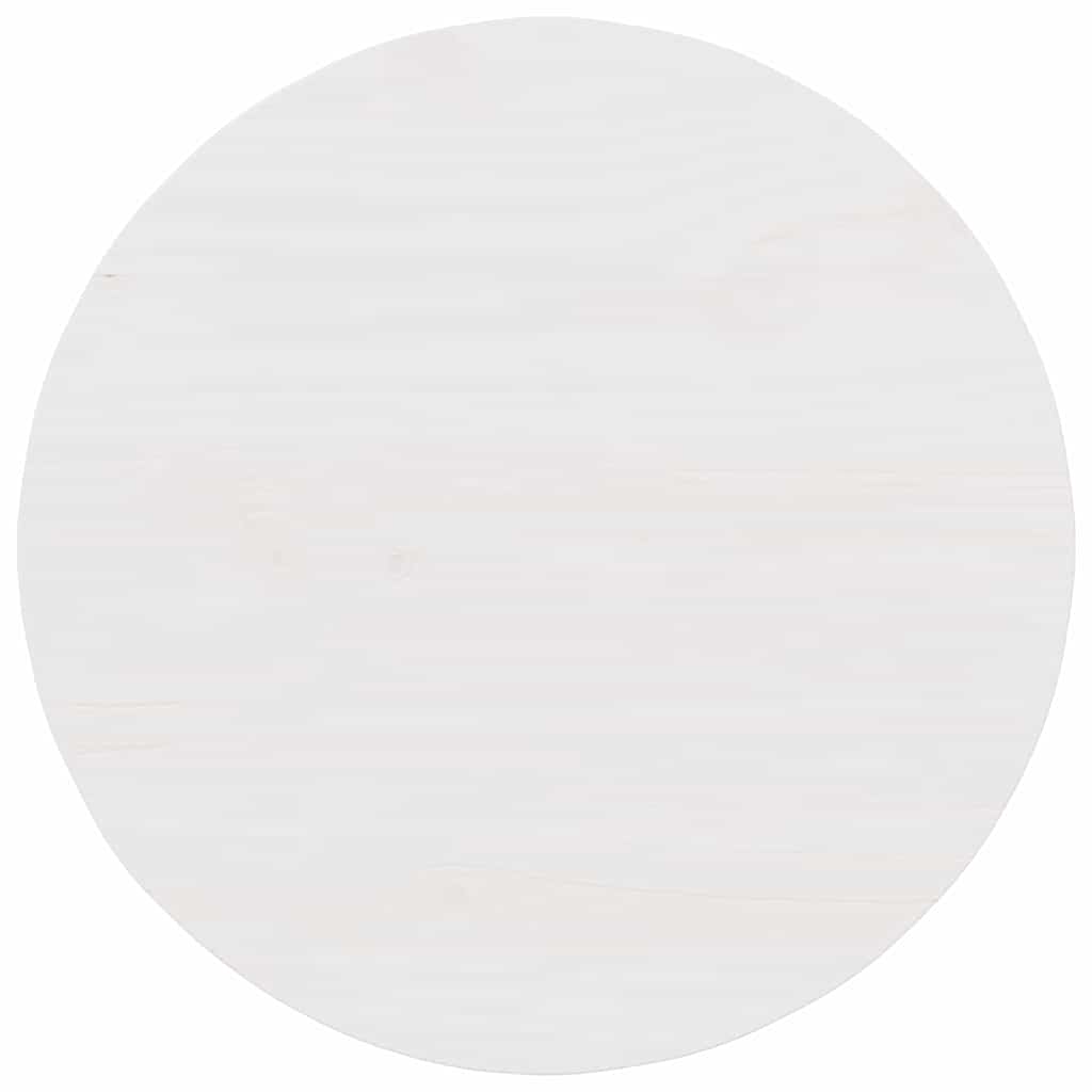 Τραπεζάκι σαλονιού Λευκό 50 x 50 x 35 cm Μασίφ ξύλο πεύκου