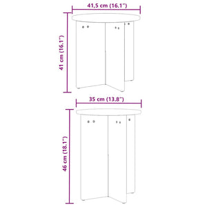 Τραπεζάκι σαλονιού 2 τμχ. Φυσικό 41.5 x 41.5 x 46 εκ