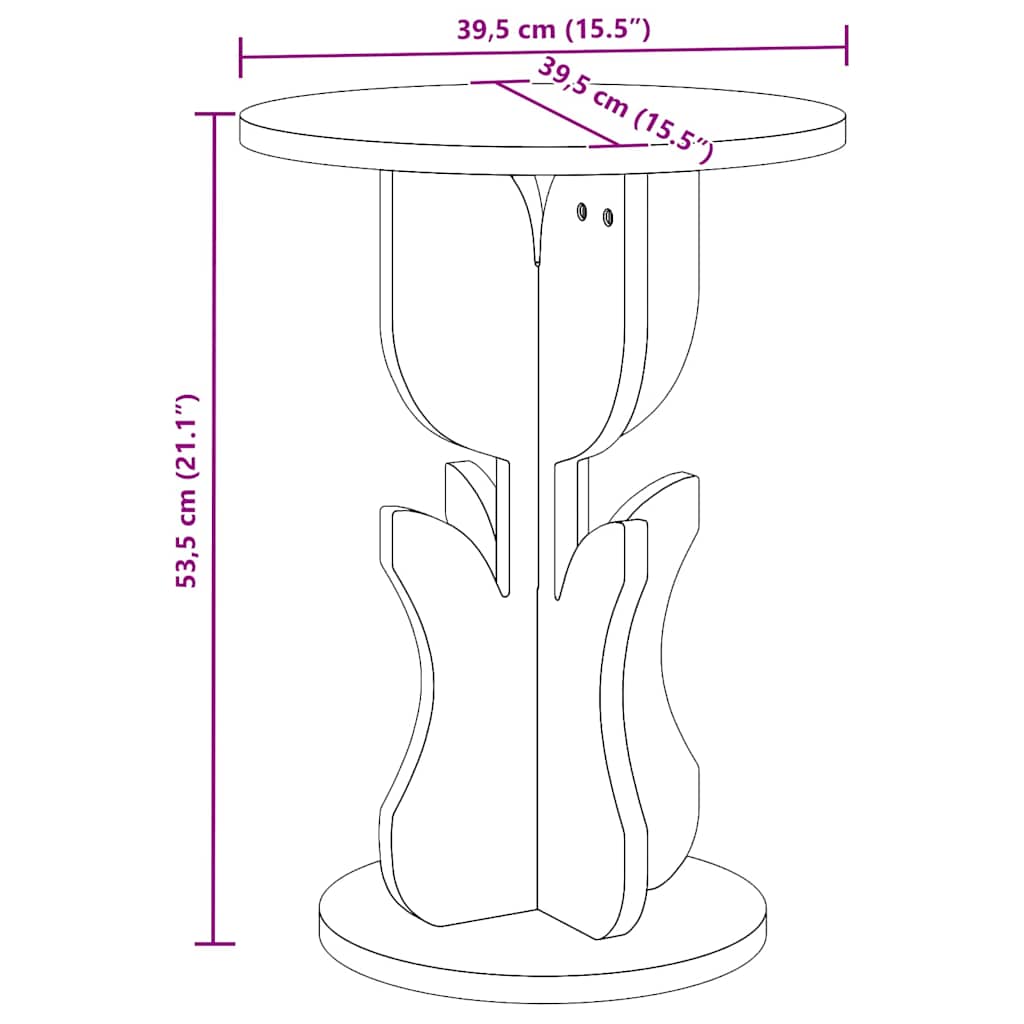 Τραπεζάκι σαλονιού Λευκό 39,5 x 39,5 x 53,5 εκ