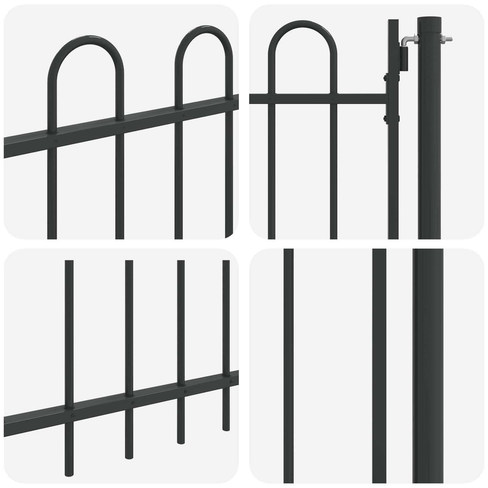 Πύλη Φράχτη BOXTEL 103 x 150 cm Χάλυβας με επίστρωση πούδρας - Pakobazaar