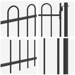Πύλη Φράχτη BOXTEL 103 x 150 cm Χάλυβας με επίστρωση πούδρας - Pakobazaar