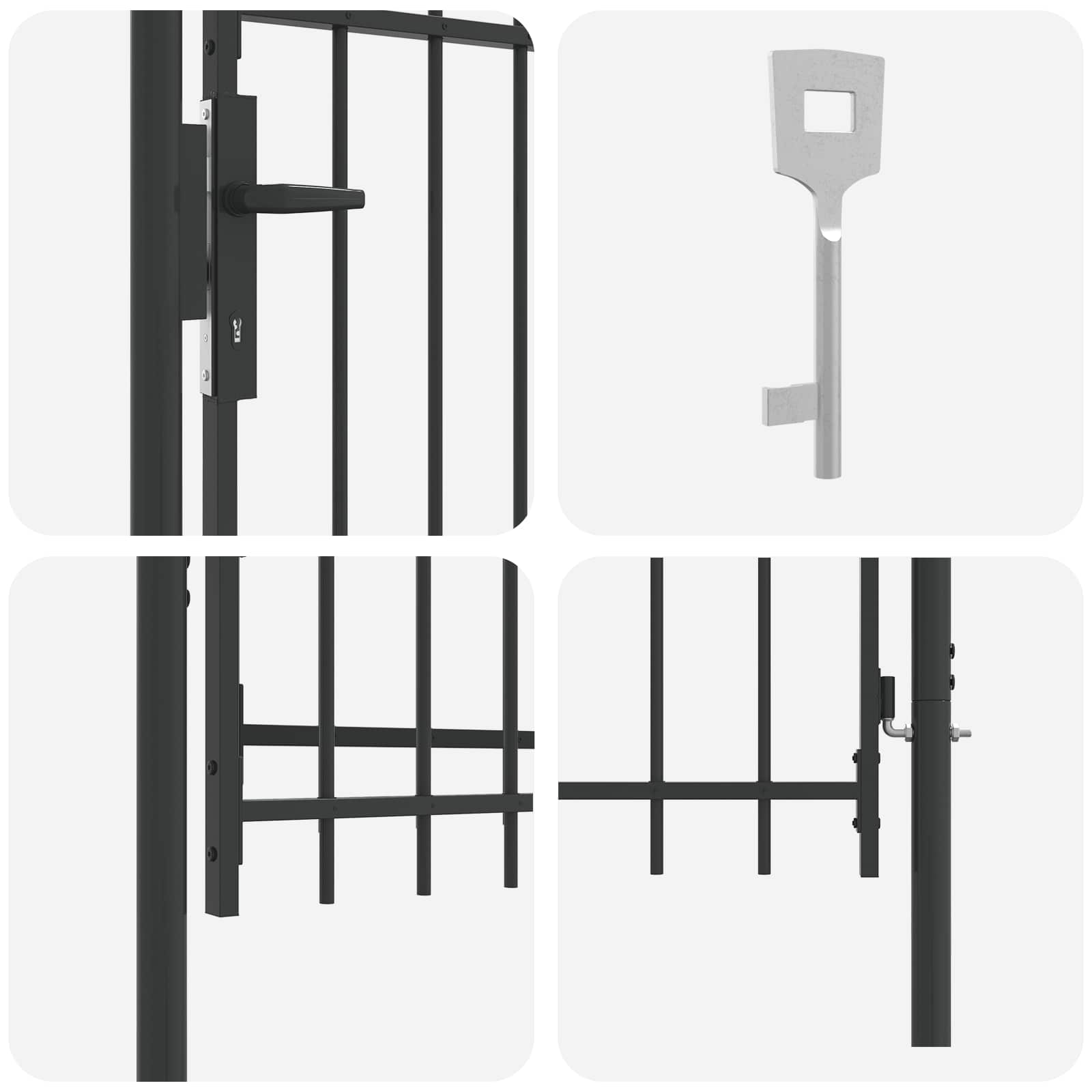 Πύλη Φράχτη BOXTEL 103 x 150 cm Χάλυβας με επίστρωση πούδρας - Pakobazaar