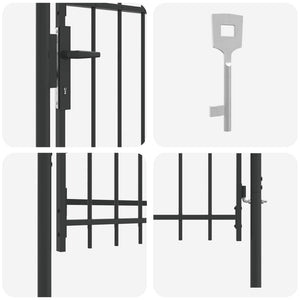 Πύλη Φράχτη BOXTEL 103 x 150 cm Χάλυβας με επίστρωση πούδρας - Pakobazaar