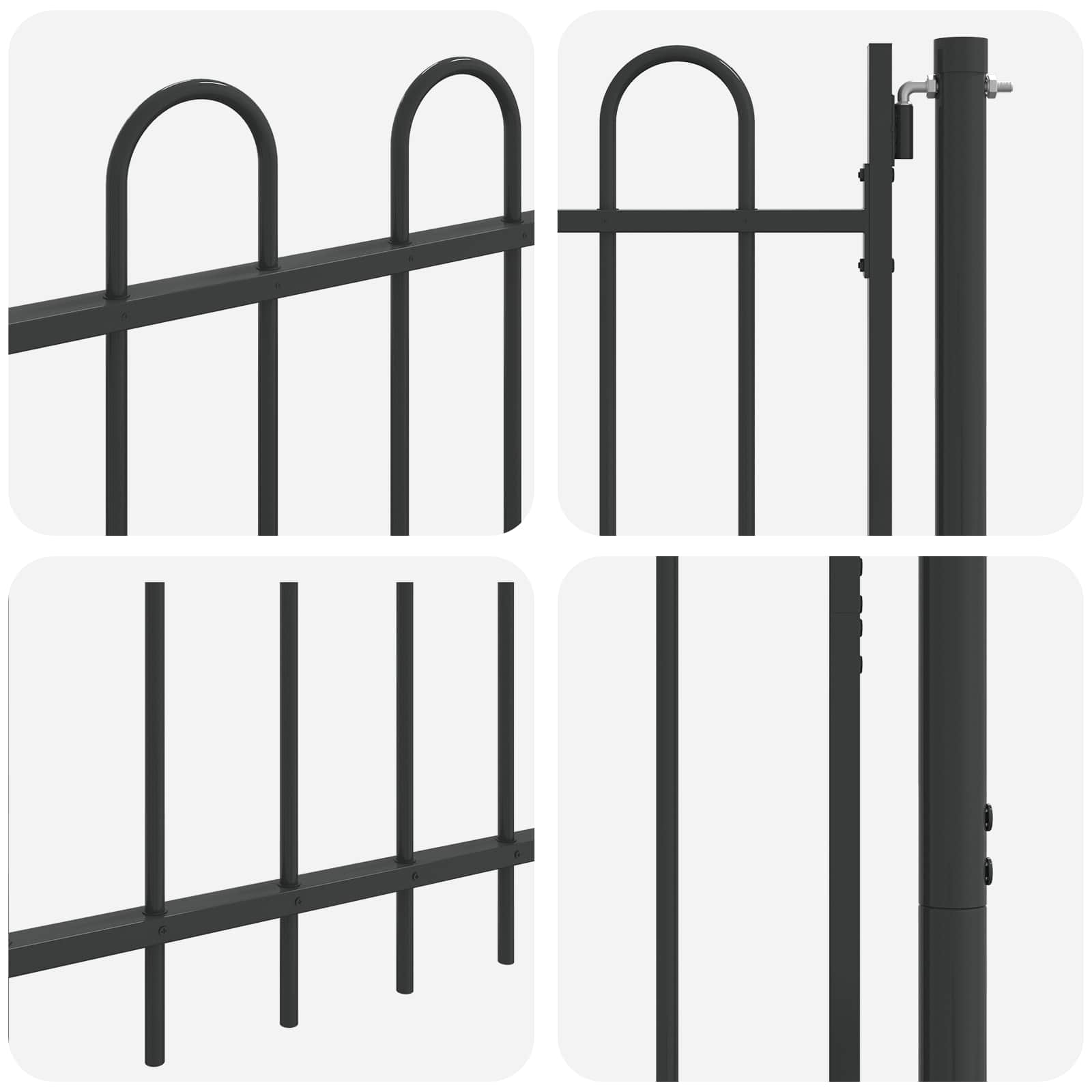 Πύλη Φράχτη BOXTEL 103 x 175 cm Χάλυβας με επίστρωση πούδρας