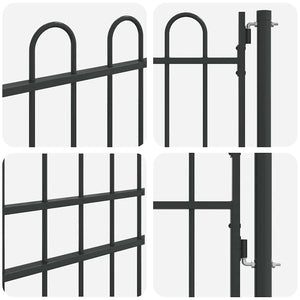 Πύλη Φράχτη BOXTEL 103 x 225 cm Χάλυβας με επίστρωση πούδρας