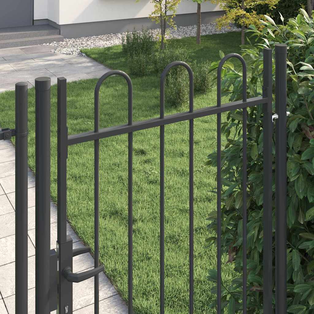 Πύλη Φράχτη Γκρι 103 x 225 cm Χάλυβας με επίστρωση πούδρας