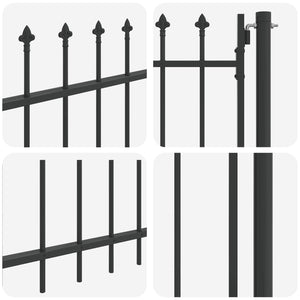 Πύλη Φράχτη BOXTEL 103 x 175 cm Χάλυβας με επίστρωση πούδρας