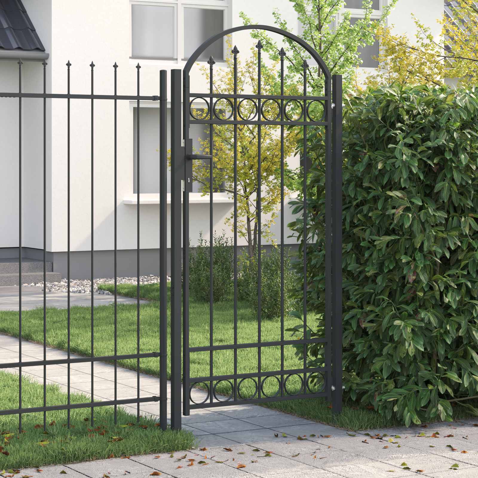 Πύλη Φράχτη ASSEN 100 x 195 cm Χάλυβας με επίστρωση πούδρας