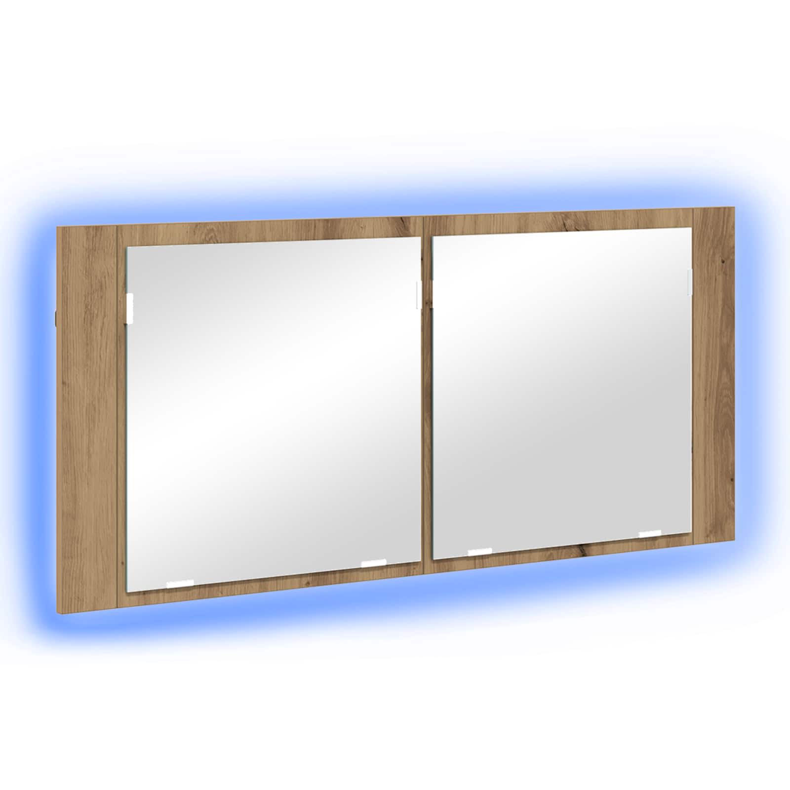 LED Καθρέφτης Ντουλάπας Artisan Oak 100 x 12 x 45 εκατοστά - Pakobazaar