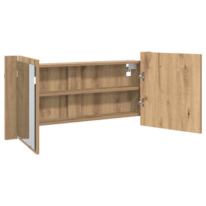 LED Καθρέφτης Ντουλάπας Artisan Oak 100 x 12 x 45 εκατοστά - Pakobazaar