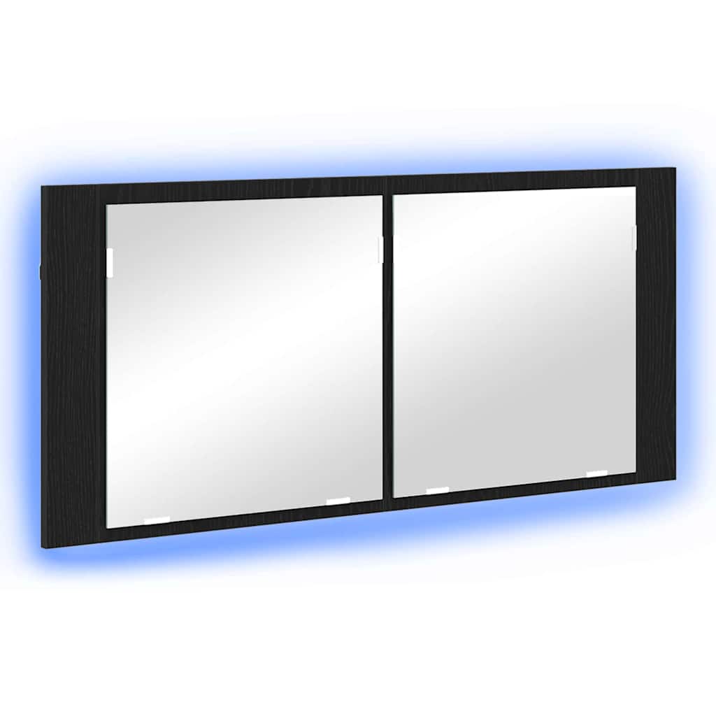 LED Καθρέφτης Ντουλάπας Μαύρη Οξυά 100 x 12 x 45 εκατοστά - Pakobazaar
