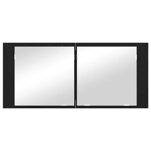 LED Καθρέφτης Ντουλάπας Μαύρη Οξυά 100 x 12 x 45 εκατοστά - Pakobazaar