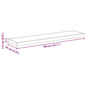 Ράφι Βιβλίων 4 pcs Μαύρο 40 x 10 x 1,5 cm Επεξεργασμένο ξύλο - Pakobazaar