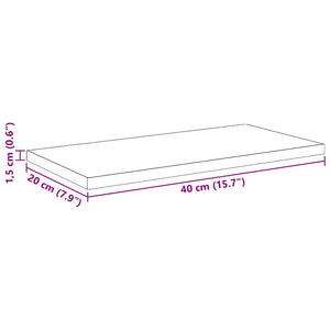 Ράφι Βιβλίων 4 pcs Μαύρο 40 x 20 x 1,5 cm Επεξεργασμένο ξύλο - Pakobazaar