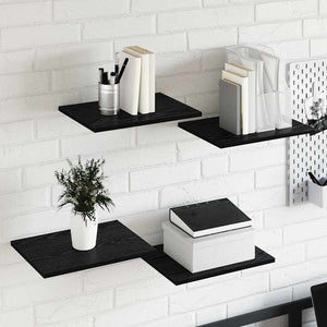 Ράφι Βιβλίων 4 pcs Μαύρο 40 x 30 x 1,5 cm Επεξεργασμένο ξύλο - Pakobazaar