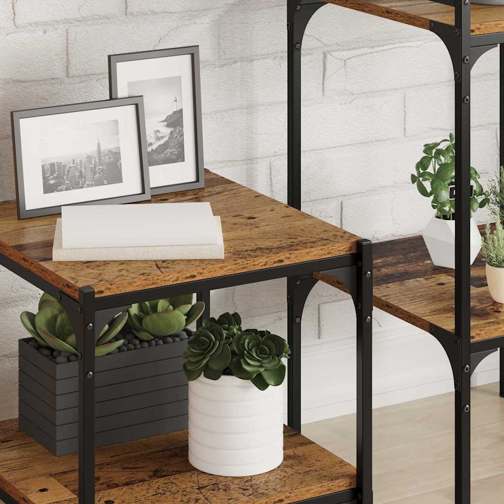 Ράφι Βιβλίων 4 pcs Καφέ 40 x 40 x 1,5 cm Επεξεργασμένο ξύλο - Pakobazaar