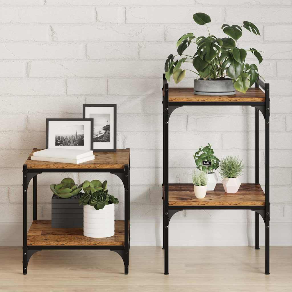 Ράφι Βιβλίων 4 pcs Καφέ 40 x 40 x 1,5 cm Επεξεργασμένο ξύλο - Pakobazaar