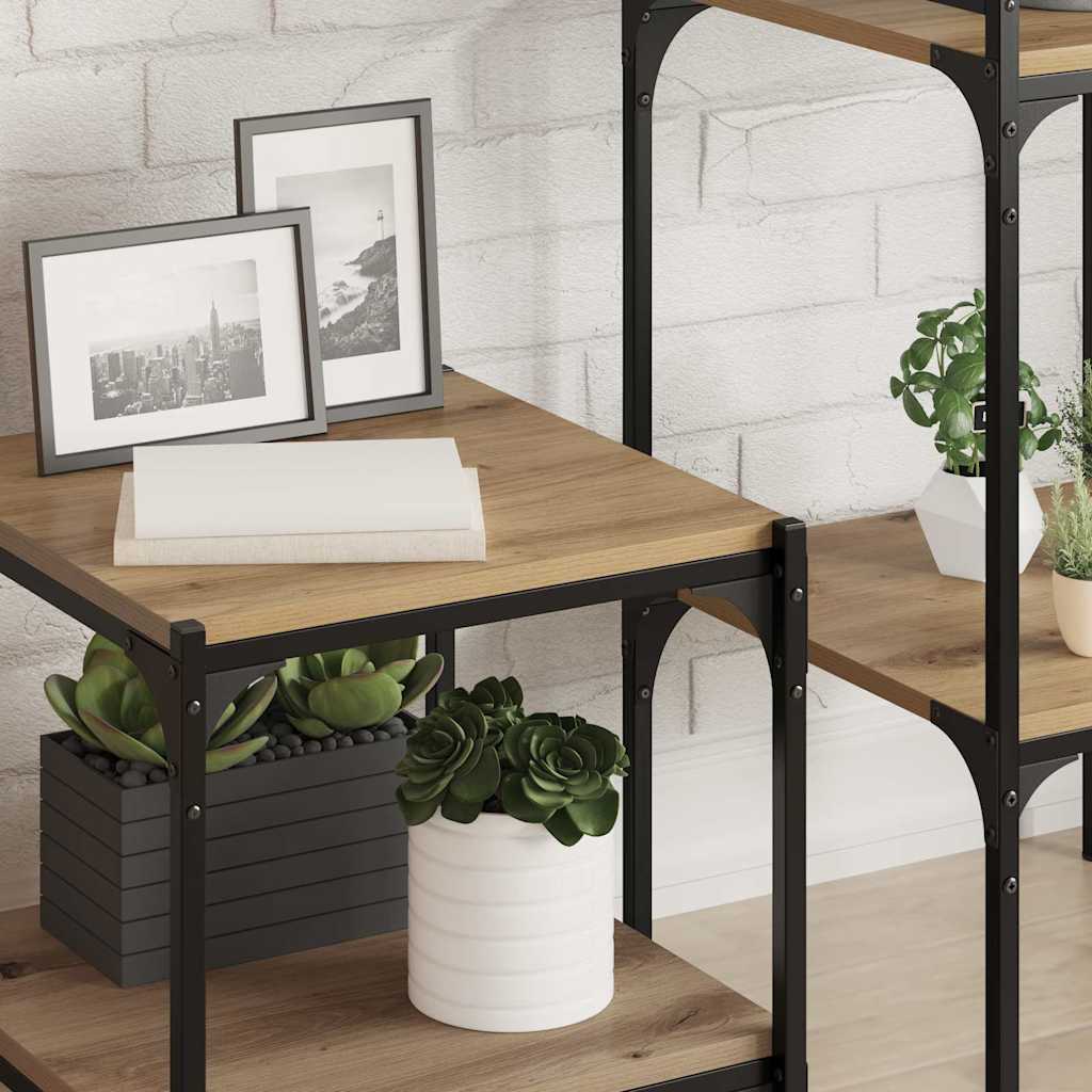 Ράφι Βιβλίων 4 pcs Καφέ 40 x 40 x 1,5 cm Επεξεργασμένο ξύλο - Pakobazaar