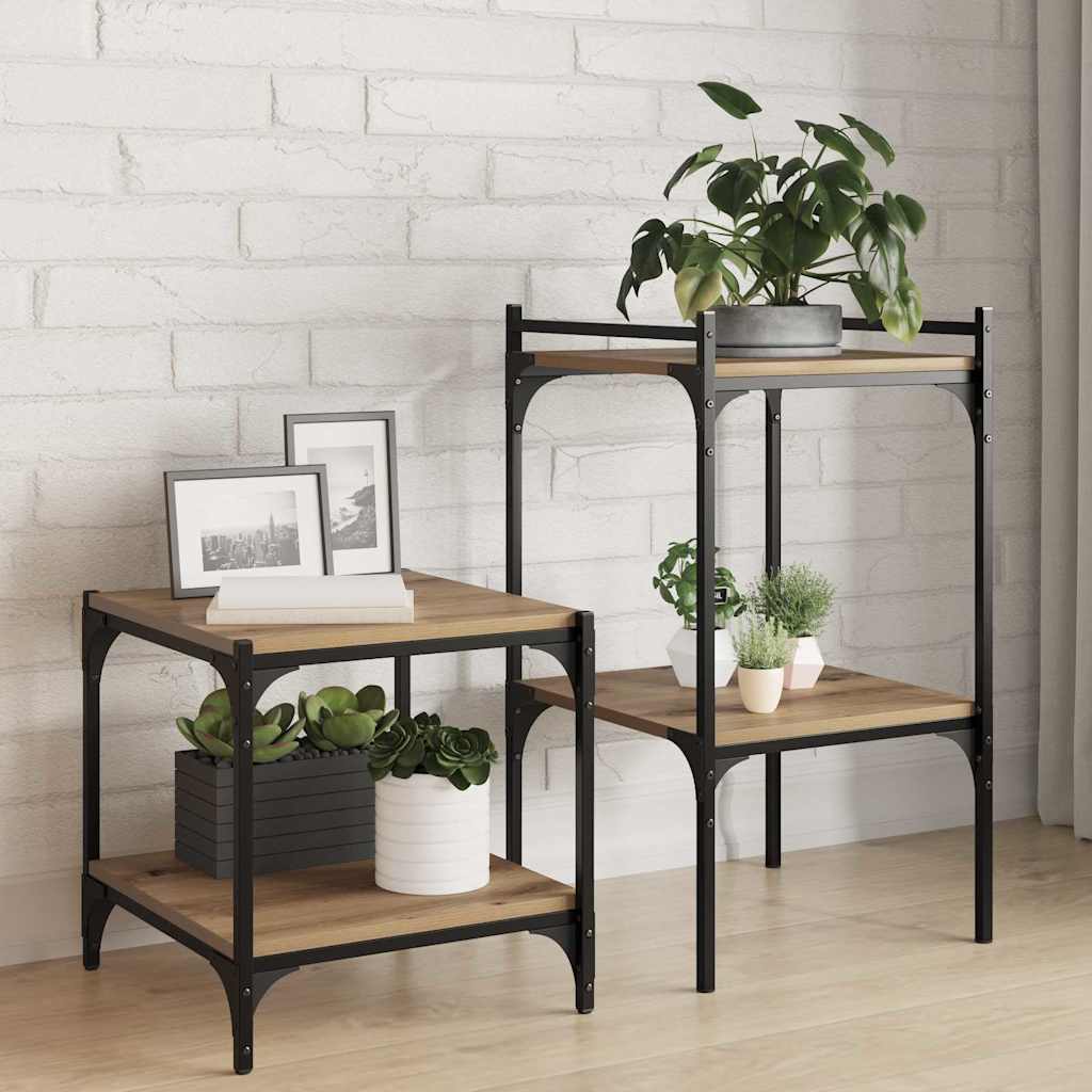 Ράφι Βιβλίων 4 pcs Καφέ 40 x 40 x 1,5 cm Επεξεργασμένο ξύλο - Pakobazaar