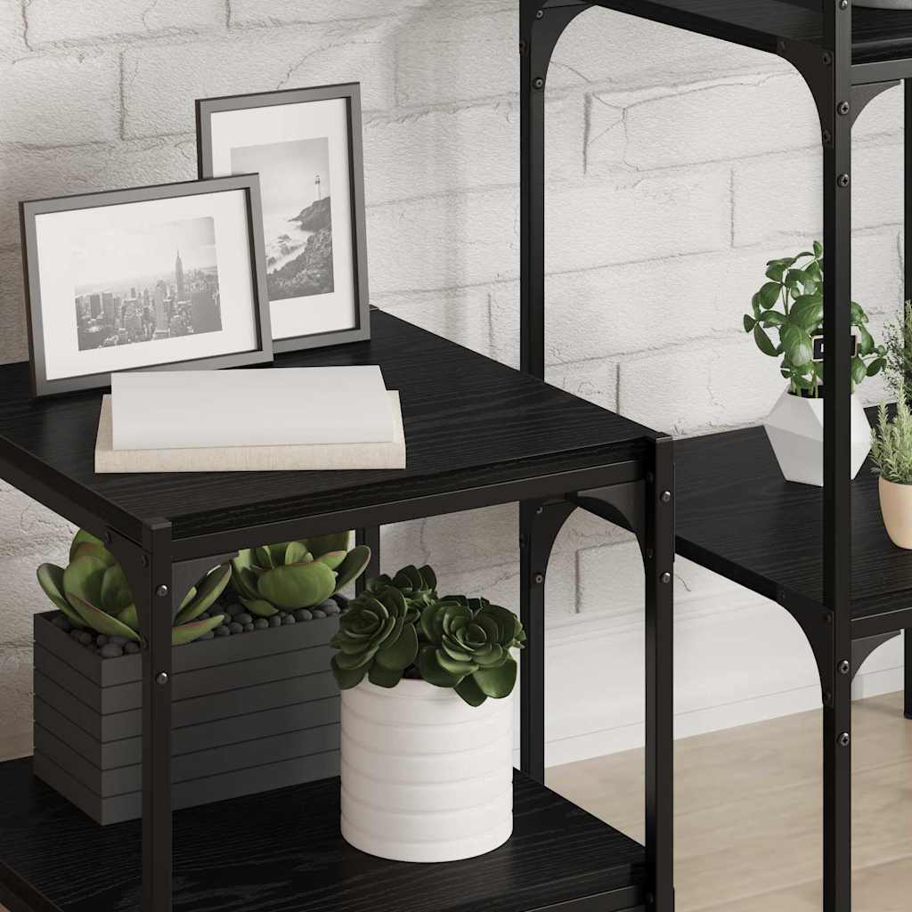 Ράφι Βιβλίων 4 pcs Μαύρο 40 x 40 x 1,5 cm Επεξεργασμένο ξύλο - Pakobazaar