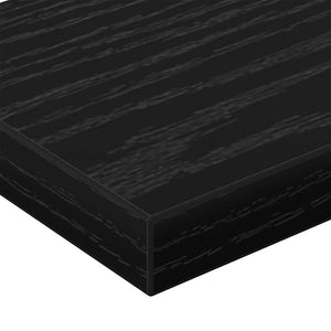 Ράφι Βιβλίων 4 pcs Μαύρο 60 x 10 x 1,5 cm Επεξεργασμένο ξύλο - Pakobazaar