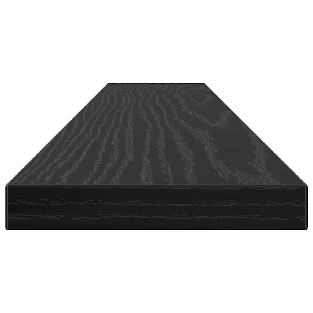 Ράφι Βιβλίων 4 pcs Μαύρο 60 x 10 x 1,5 cm Επεξεργασμένο ξύλο - Pakobazaar