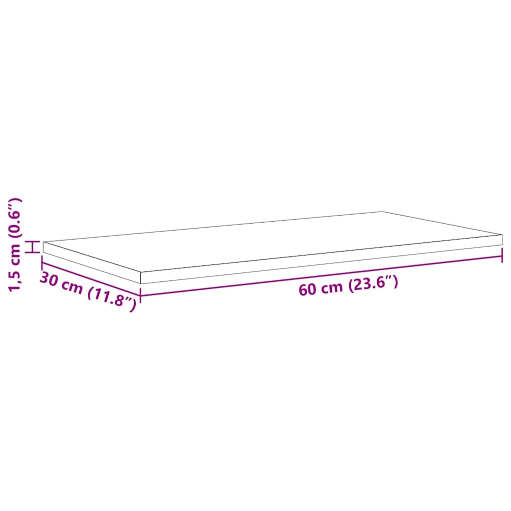 Ράφι Βιβλίων 4 pcs Μαύρο 60 x 30 x 1,5 cm Επεξεργασμένο ξύλο - Pakobazaar